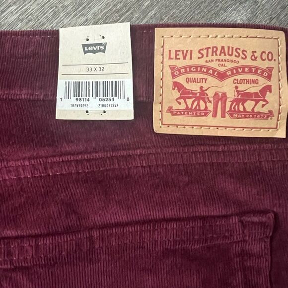 Levi's 725 High Rise Bootcut Corduroy Jeans in Windsor Wine- Size 33x32 - Picture 7 of 11